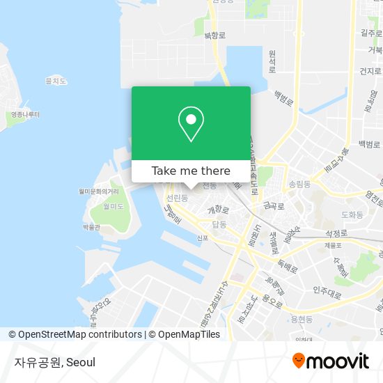 자유공원 map