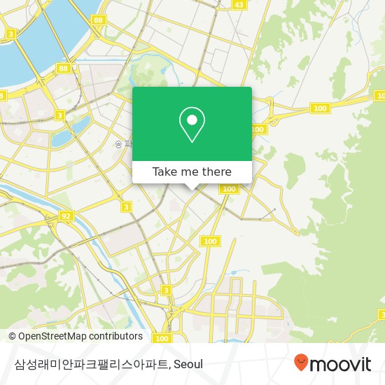 삼성래미안파크팰리스아파트 map