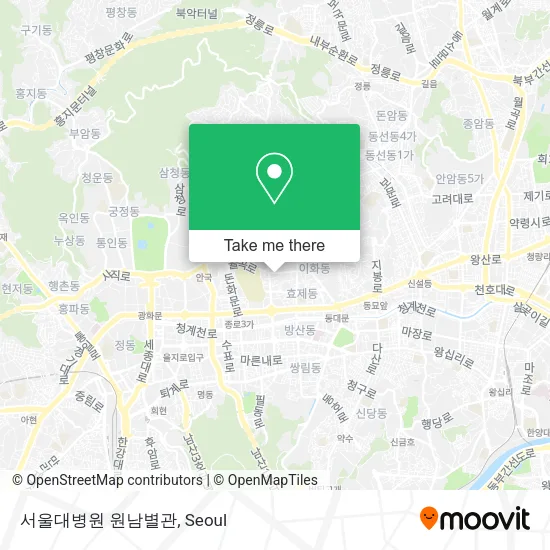 서울대병원 원남별관 map
