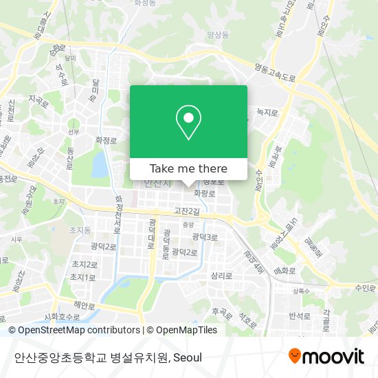 안산중앙초등학교 병설유치원 map