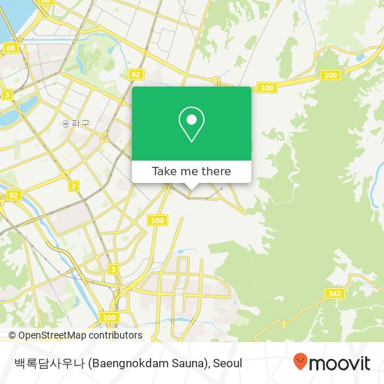 백록담사우나 (Baengnokdam Sauna) map