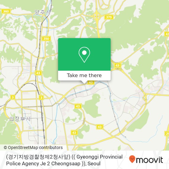 (경기지방경찰청제2청사앞) (( Gyeonggi Provincial Police Agency Je 2 Cheongsaap )) map