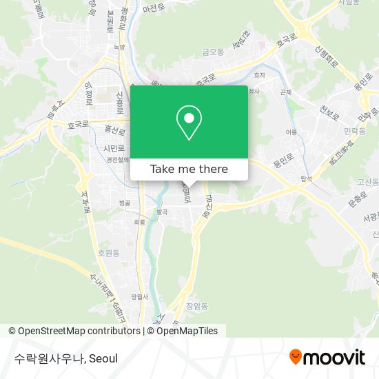 수락원사우나 map