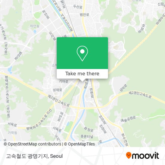 고속철도 광명기지 map