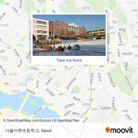 서울아현초등학교 map