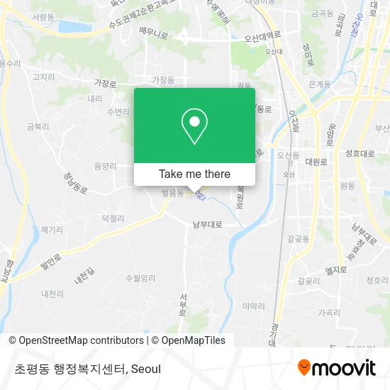 초평동 행정복지센터 map