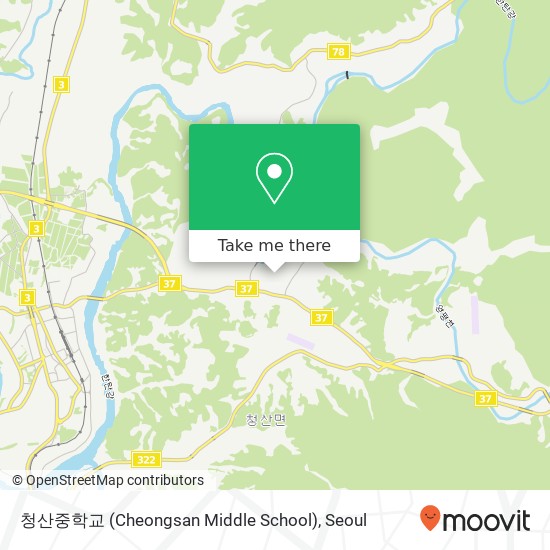 청산중학교 (Cheongsan Middle School) map