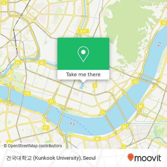 건국대학교 (Kunkook University) map