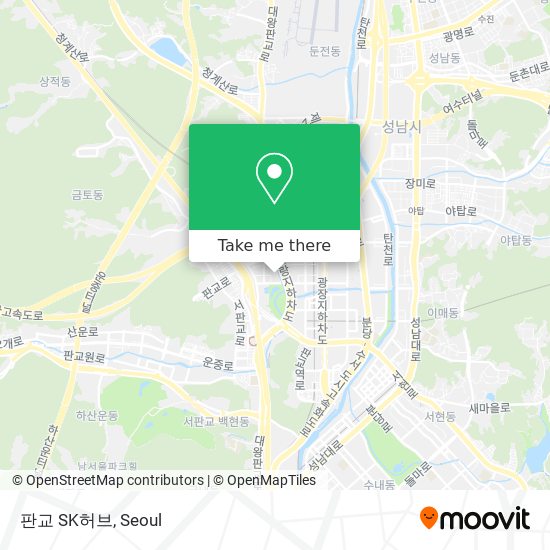 판교 SK허브 map