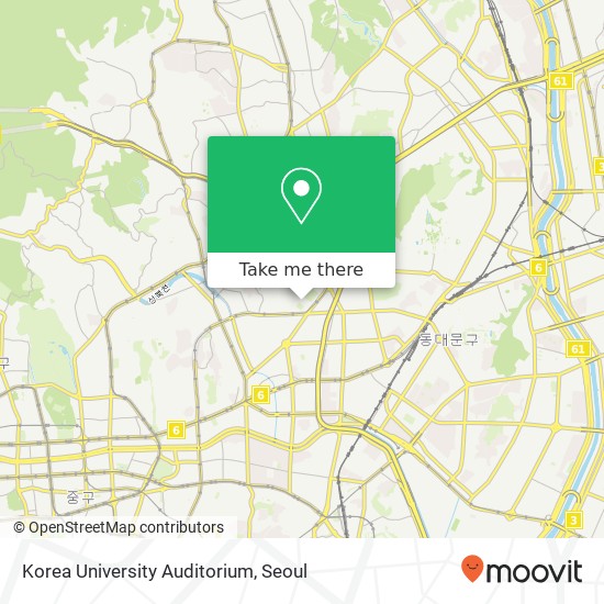 Korea University Auditorium map