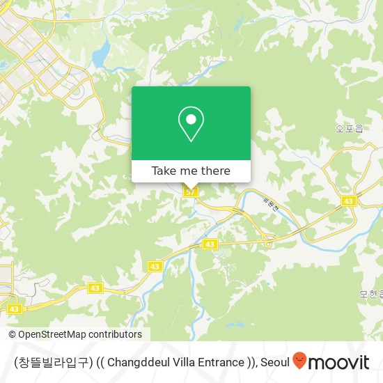 (창뜰빌라입구) (( Changddeul Villa Entrance )) map
