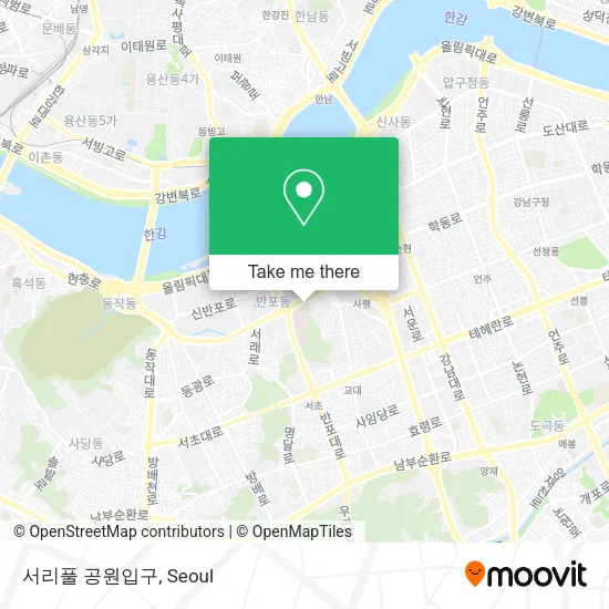 서리풀 공원입구 map