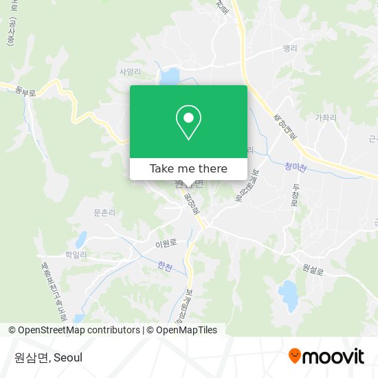 원삼면 map