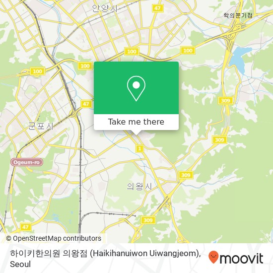 하이키한의원 의왕점 (Haikihanuiwon  Uiwangjeom) map