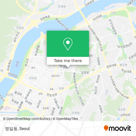 명일동 map