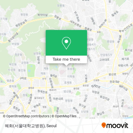 혜화(서울대학교병원) map