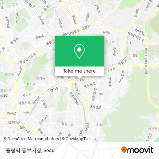 중랑역.동부시장 map