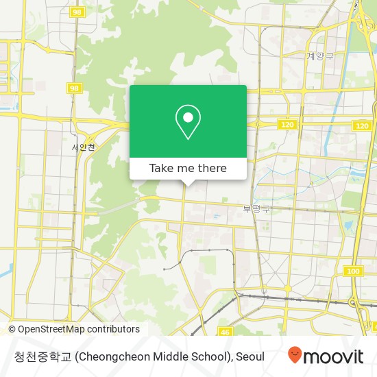 청천중학교 (Cheongcheon Middle School) map