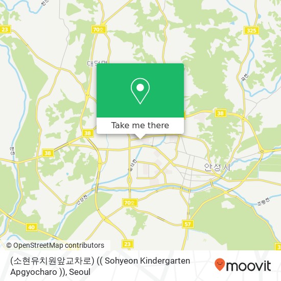 (소현유치원앞교차로) (( Sohyeon Kindergarten Apgyocharo )) map