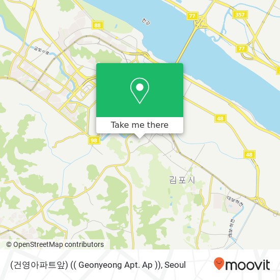 (건영아파트앞) (( Geonyeong Apt. Ap )) map