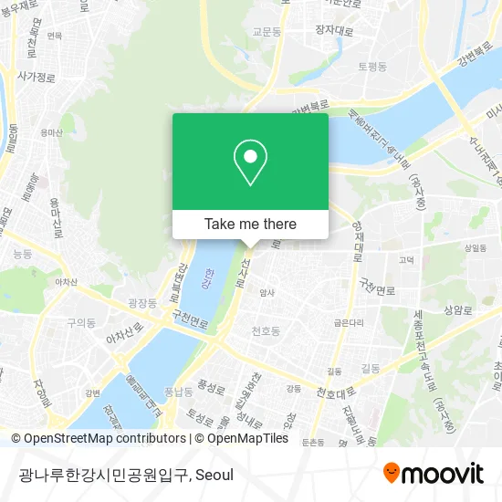 광나루한강시민공원입구 map