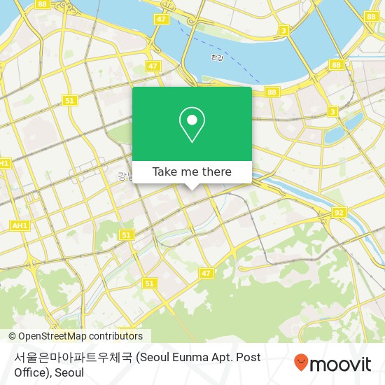 서울은마아파트우체국 (Seoul Eunma Apt. Post Office) map