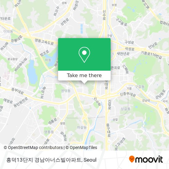 흥덕13단지 경남아너스빌아파트 map