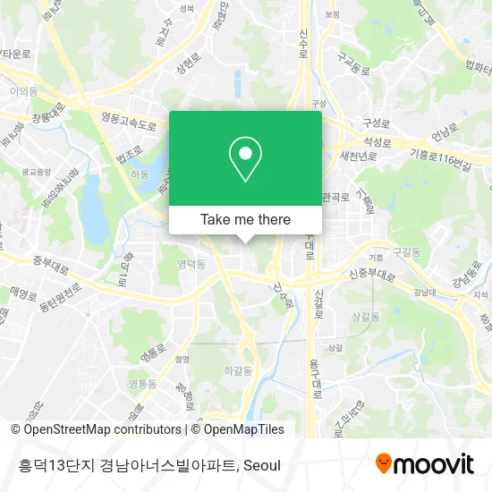 흥덕13단지 경남아너스빌아파트 map