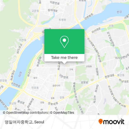 명일여자중학교 map