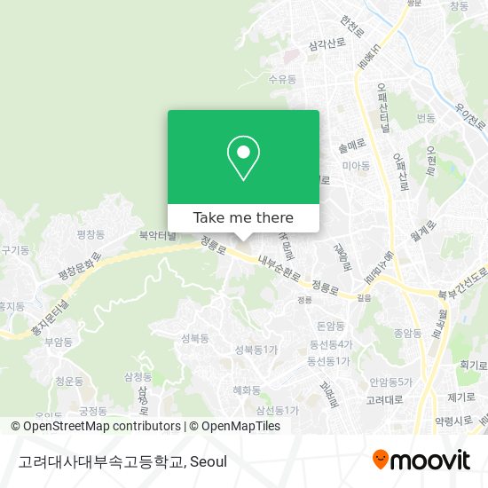 고려대사대부속고등학교 map