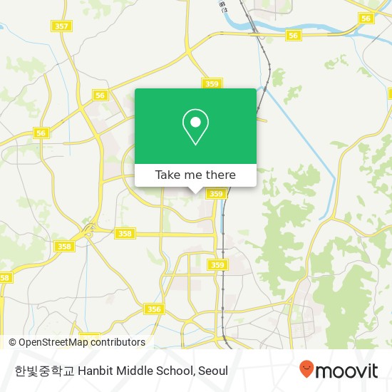 한빛중학교 Hanbit Middle School map