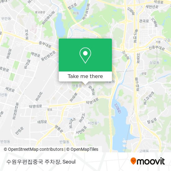 수원우편집중국 주차장 map