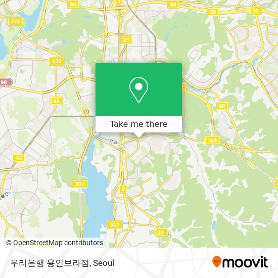 우리은행 용인보라점 map