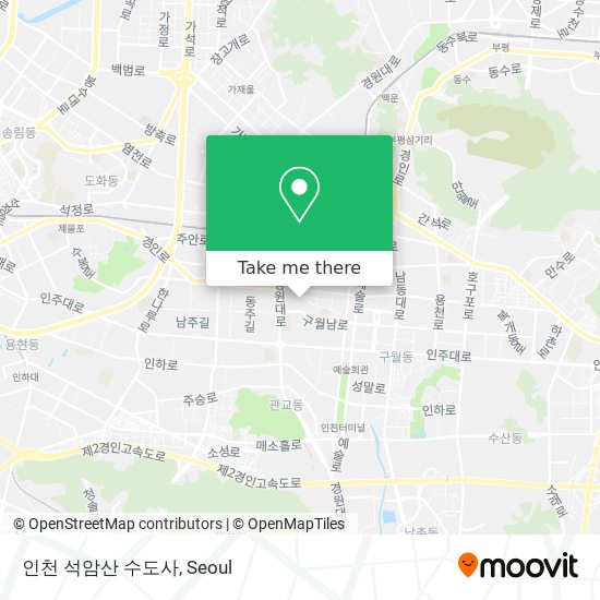 인천 석암산 수도사 map