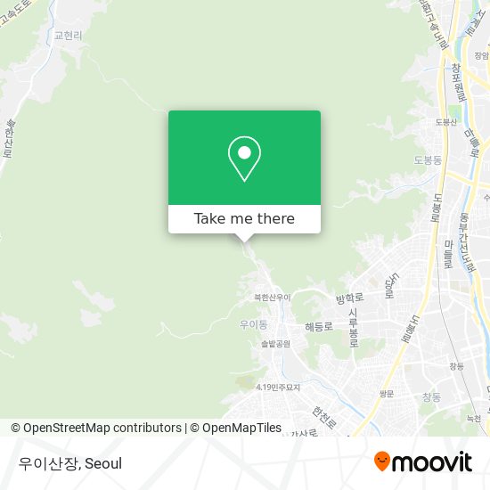 우이산장 map