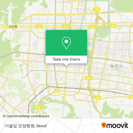 더필잎 요양병원 map