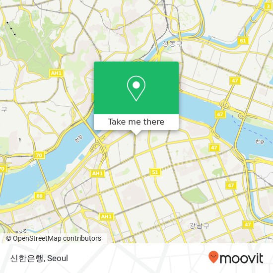 신한은행 map