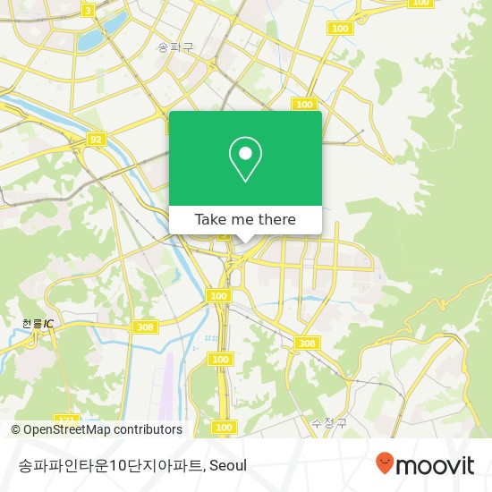 송파파인타운10단지아파트 map