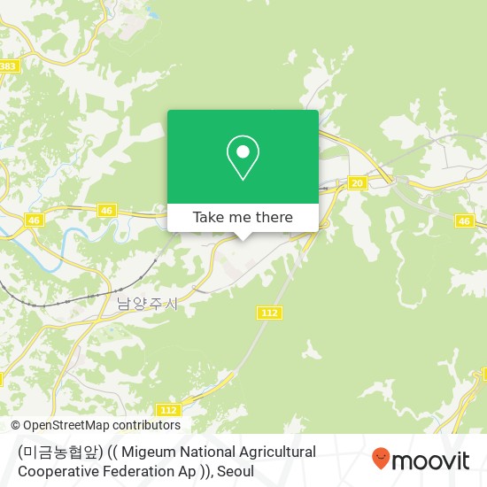 (미금농협앞) (( Migeum National Agricultural Cooperative Federation Ap )) map