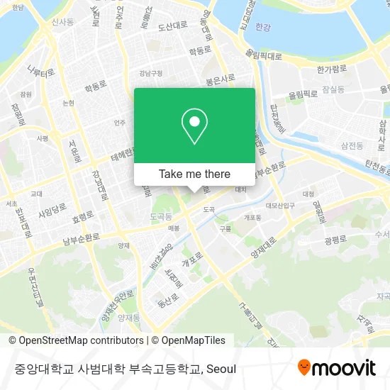 중앙대학교 사범대학 부속고등학교 map