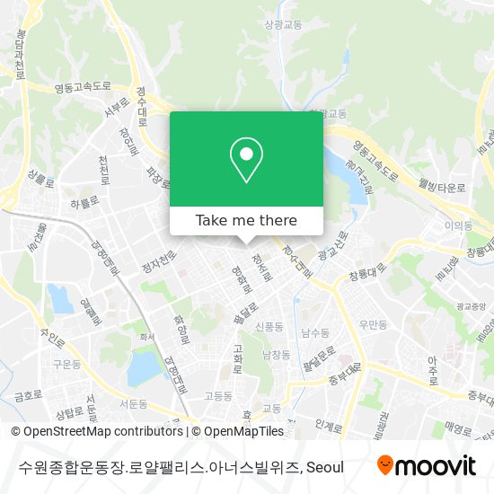 수원종합운동장.로얄팰리스.아너스빌위즈 map