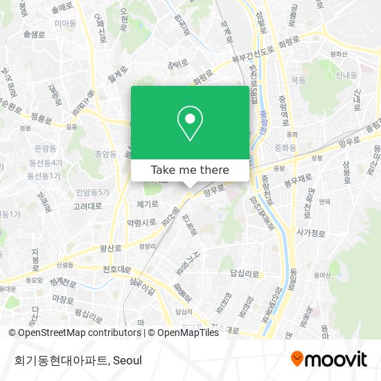 회기동현대아파트 map