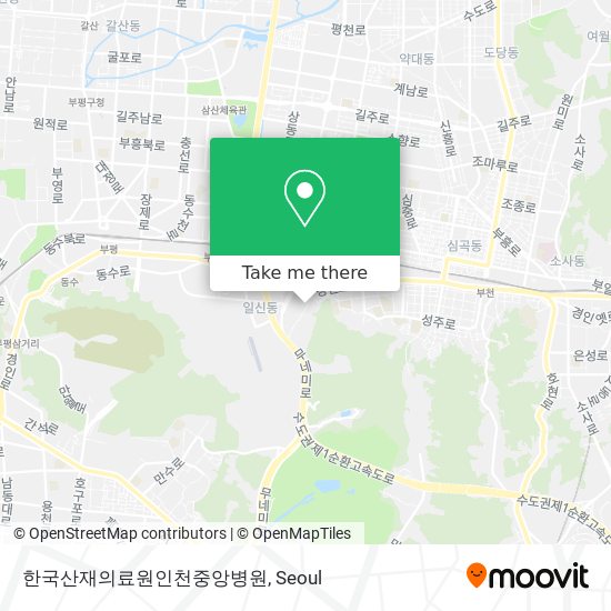 한국산재의료원인천중앙병원 map