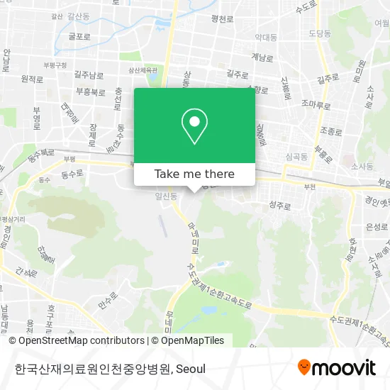 한국산재의료원인천중앙병원 map