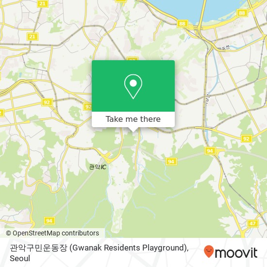 관악구민운동장 (Gwanak Residents Playground) map