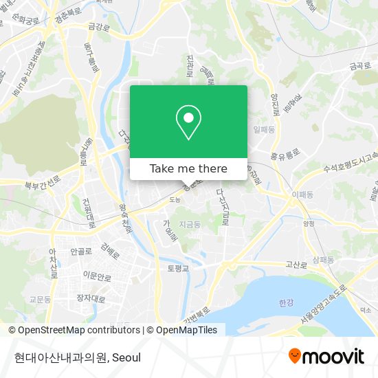 현대아산내과의원 map