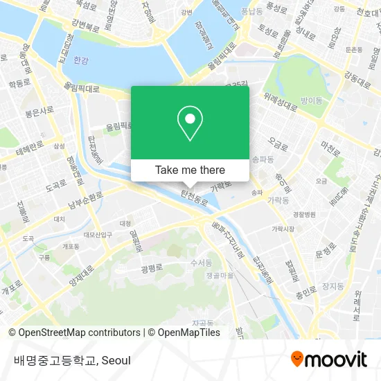 배명중고등학교 map