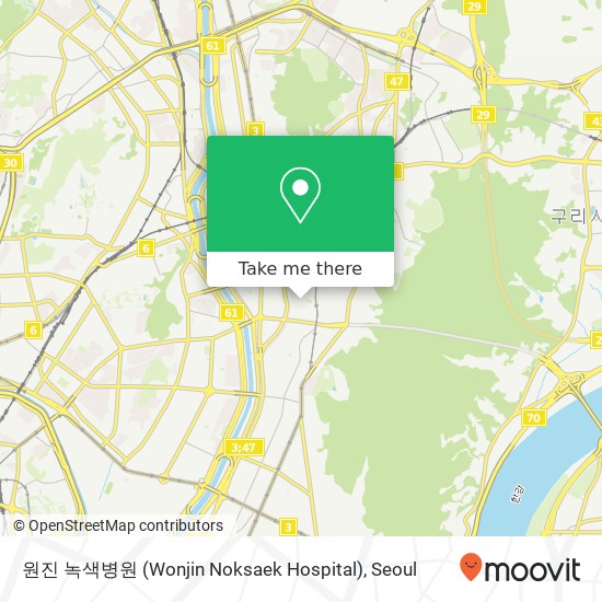 원진 녹색병원 (Wonjin  Noksaek Hospital) map