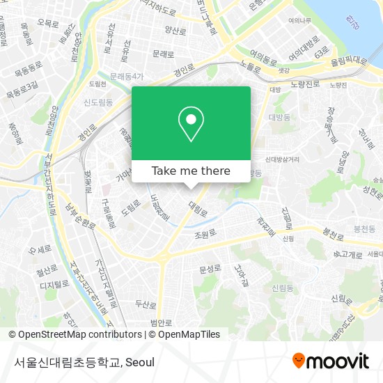 서울신대림초등학교 map