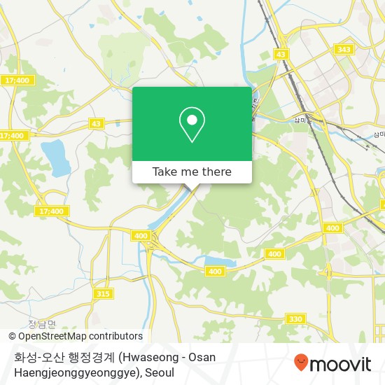 화성-오산 행정경계 (Hwaseong - Osan  Haengjeonggyeonggye) map